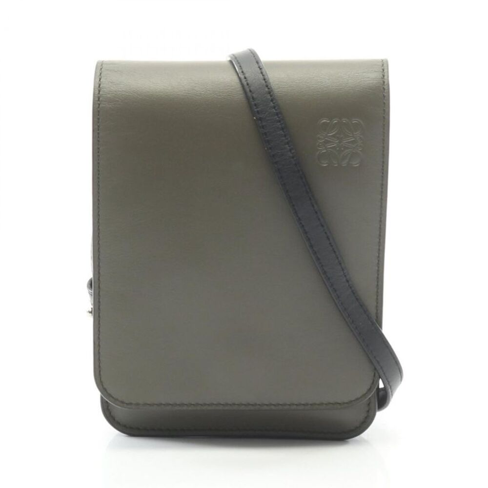 Loewe GUSSET FLAT CROSSBODY Leather Shoulder Bag